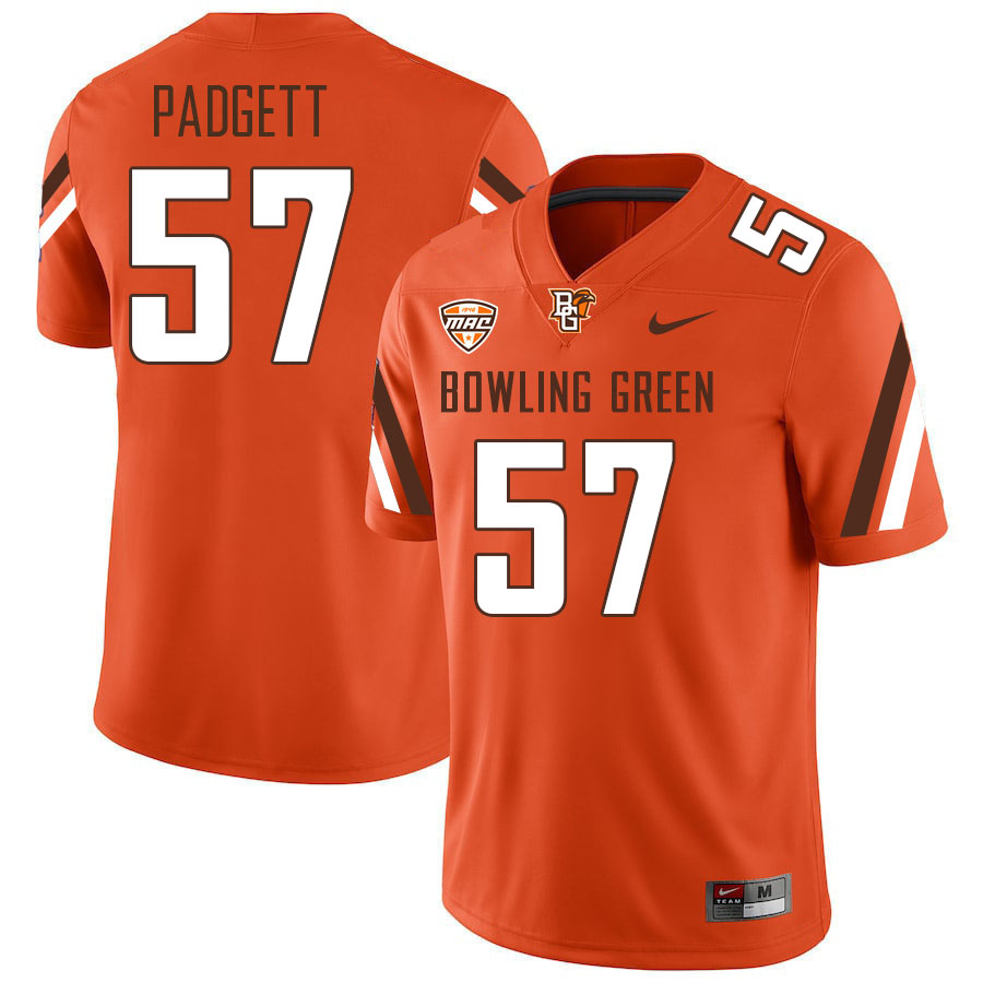 Bowling Green Falcons #57 Alex Padgett College Football Jerseys Stitched Sale-Orange
